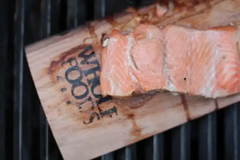 Nourishing the Mind: sliced salmon meat on board
